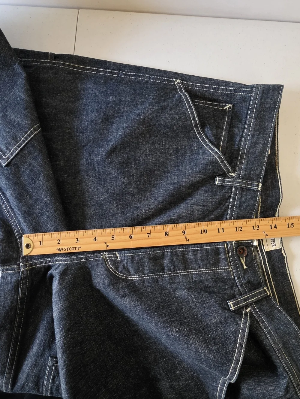 Todd Snyder Relaxed Denim Welder Pants Size 36x33 Cotton Carpenter Jeans NEW - Picture 9 of 15